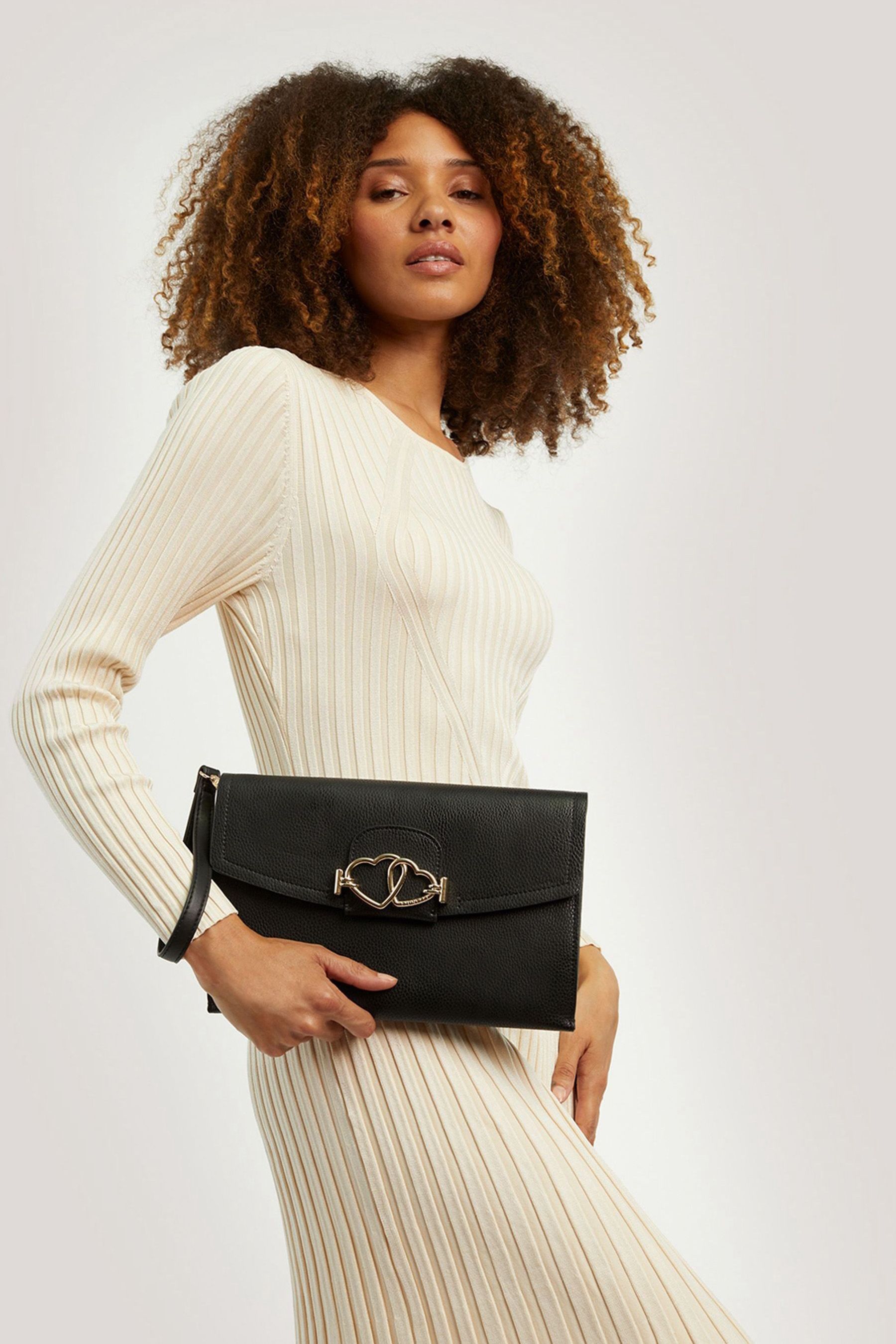 Fiorelli black cheap clutch bag