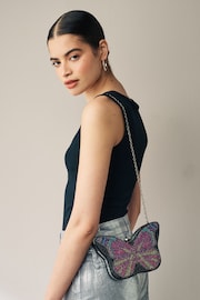 Multi Pink Butterfly Clutch - Image 1 of 7