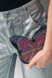 Multi Pink Butterfly Clutch - Image 3 of 7