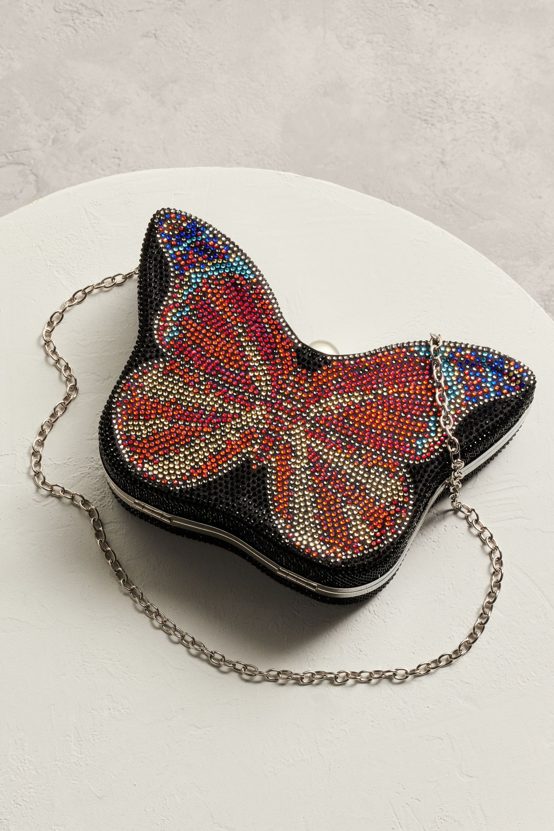 Multi Pink Butterfly Clutch - Image 4 of 7