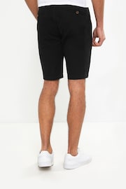 Threadbare Black Regular Fit Cotton Chinos Shorts - Image 2 of 4