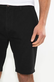 Threadbare Black Regular Fit Cotton Chinos Shorts - Image 4 of 4