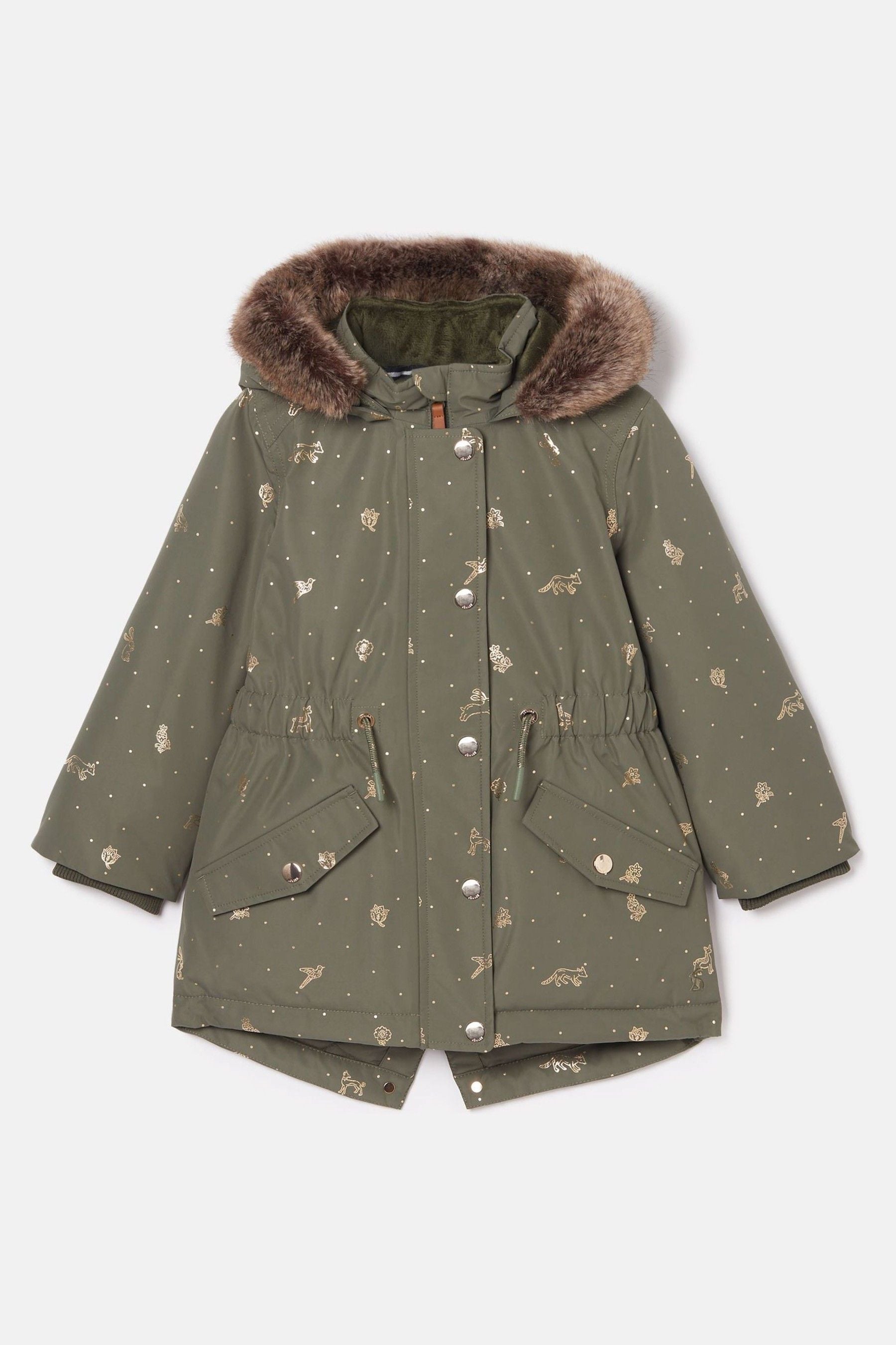 Girls khaki parka discount