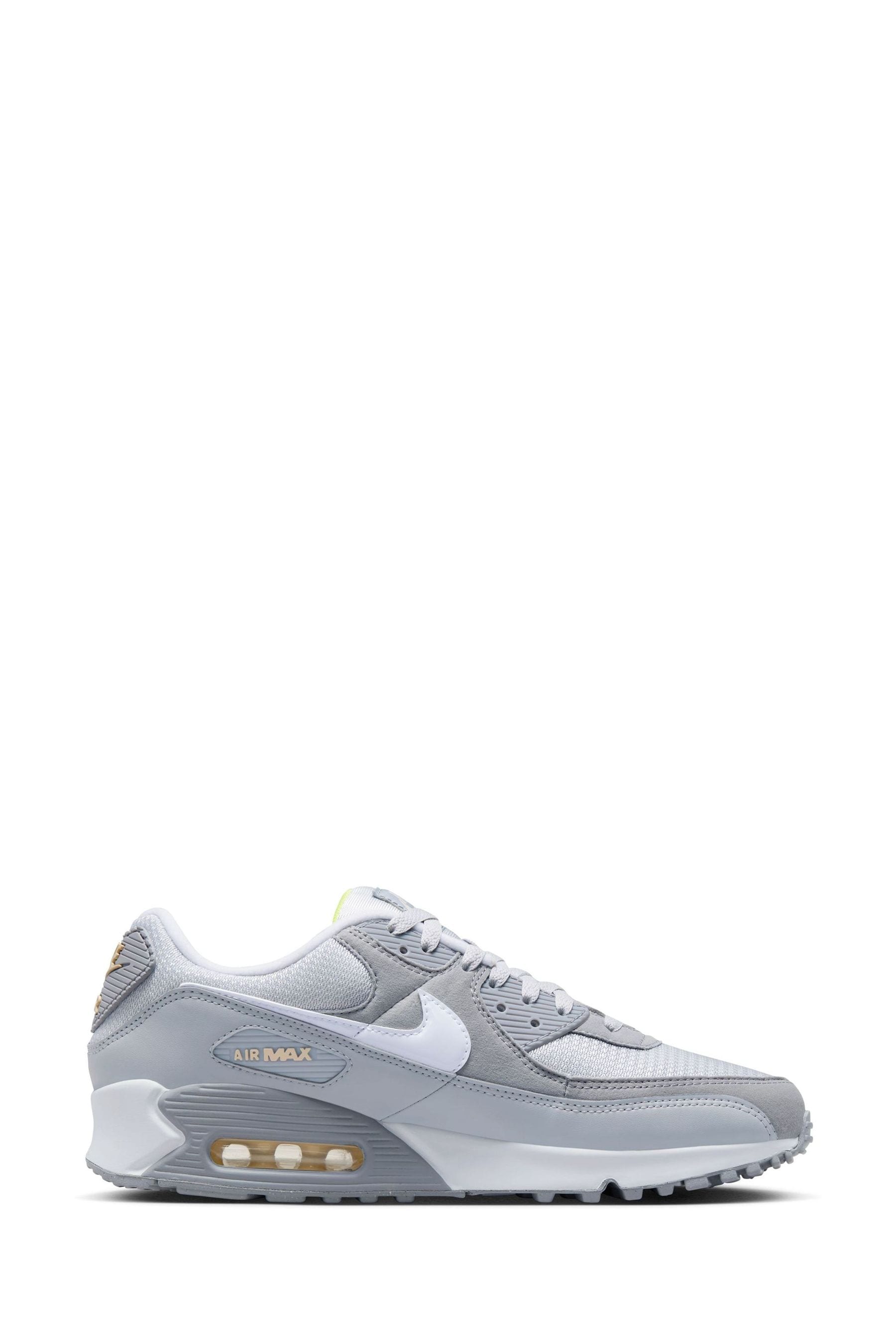 Buy Nike Light Grey Air Max 90 Trainers from Next Luxembourg