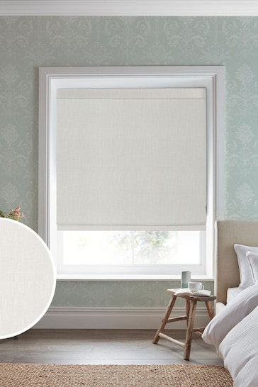Laura Ashley Grey Swanson Made to Measure Roman Blind