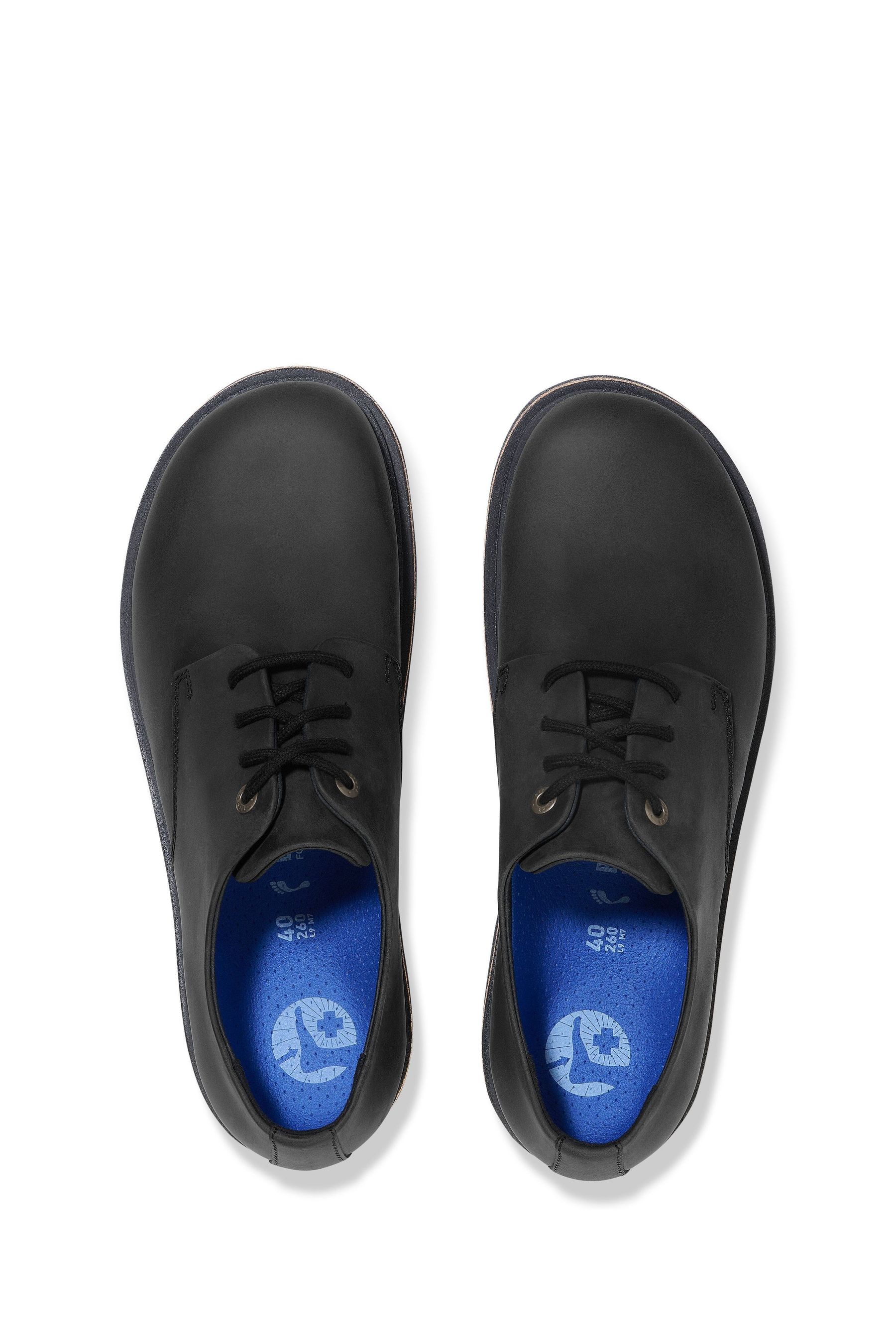 Birkenstock black leather shoes new arrivals