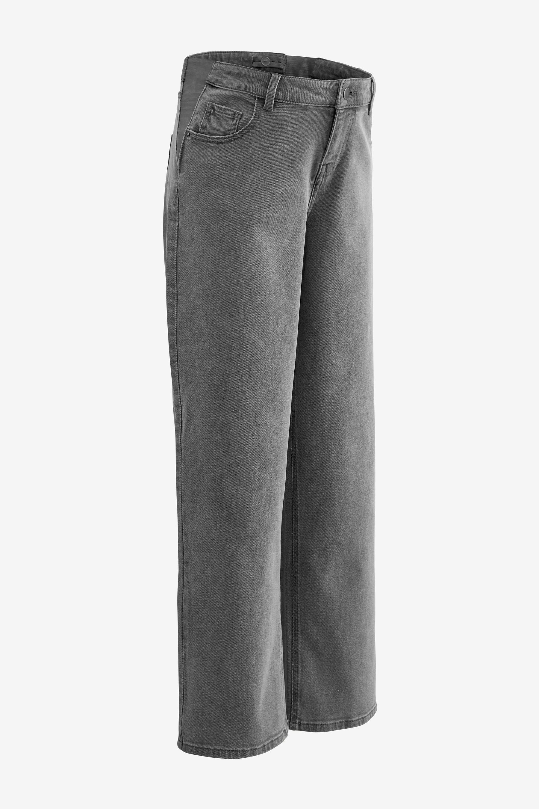 Buy Grey Maternity Wide Leg 100 Cotton Jeans from Next Luxembourg
