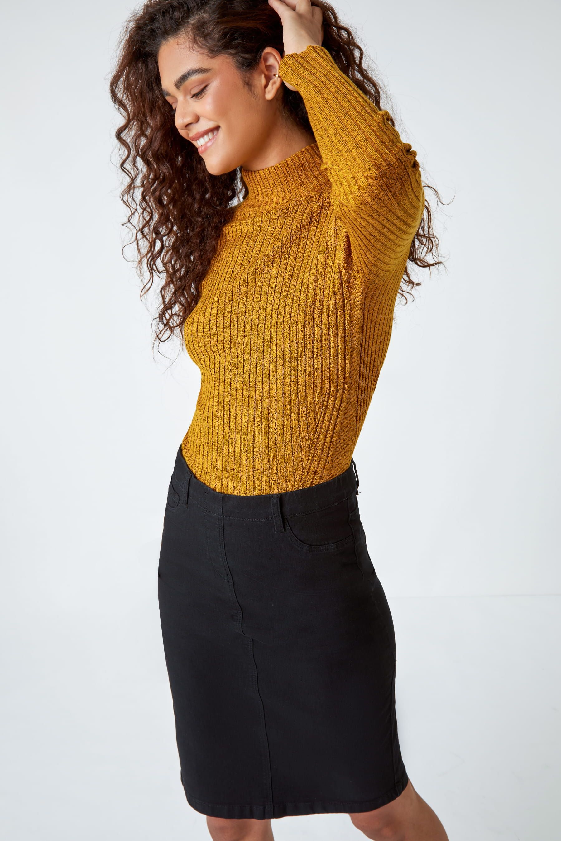 Stretch denim pencil skirt uk sale