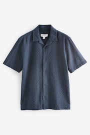 Navy Broderie Short Sleeve Shirt - Image 5 of 7