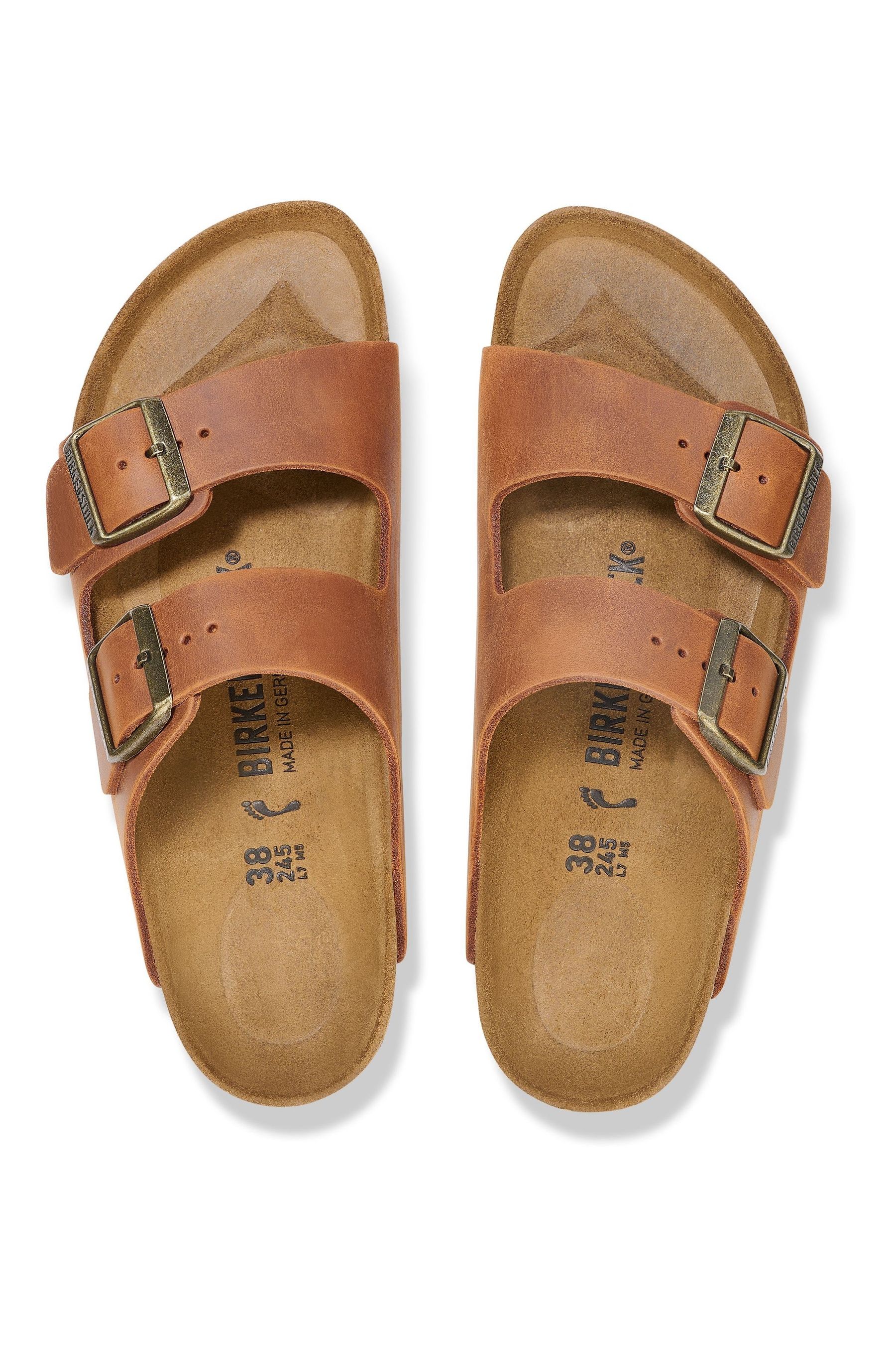 Buy Birkenstock Brown Arizona Oiled Leather Sandals from the Next UK online shop