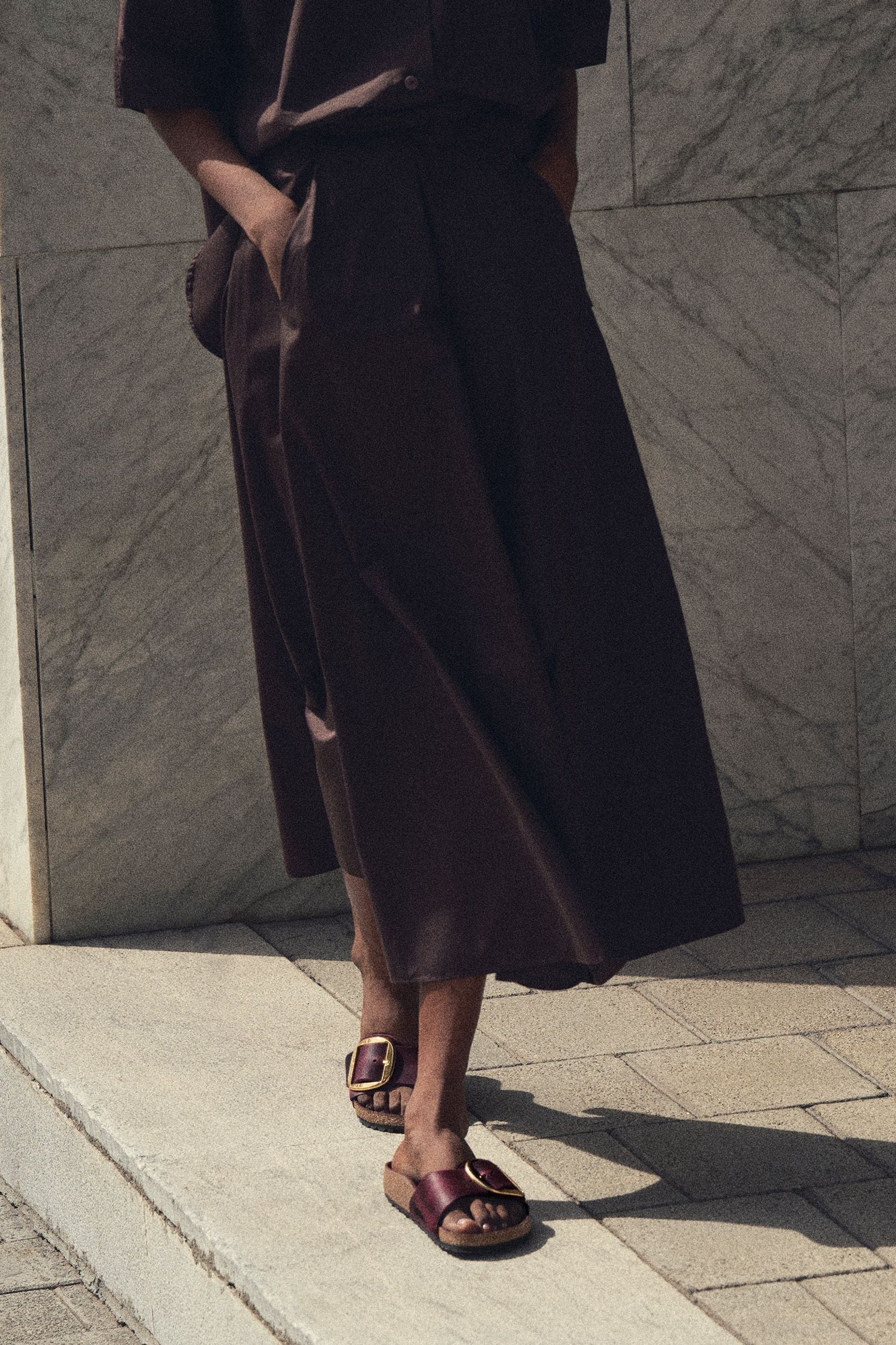 Buy Birkenstock Brown Madrid Big Buckle LEOI Zinfandel Hex Sandals from the Next UK online shop