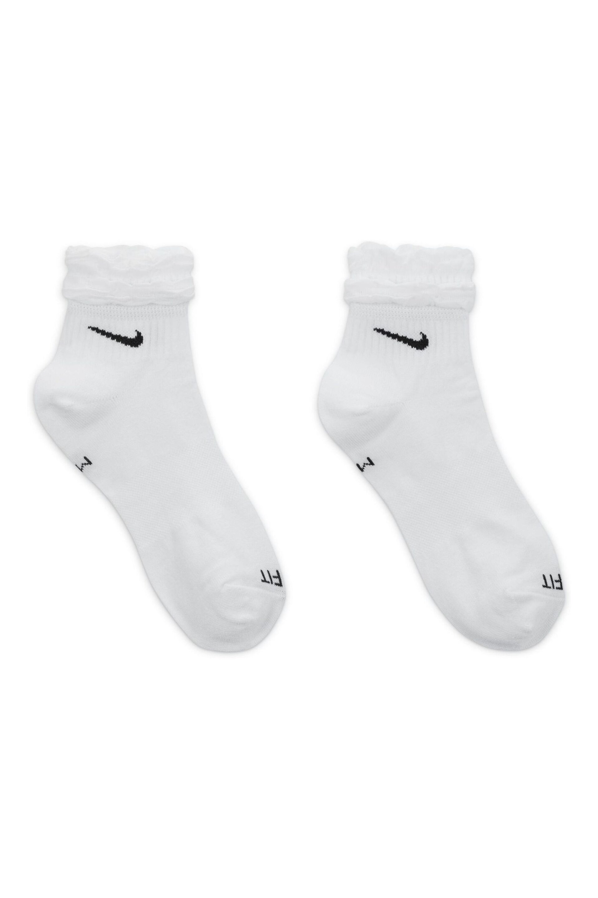 Nike White Everyday Ruffle Ankle Socks - Image 2 of 4