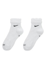 Nike White Everyday Ruffle Ankle Socks - Image 3 of 4