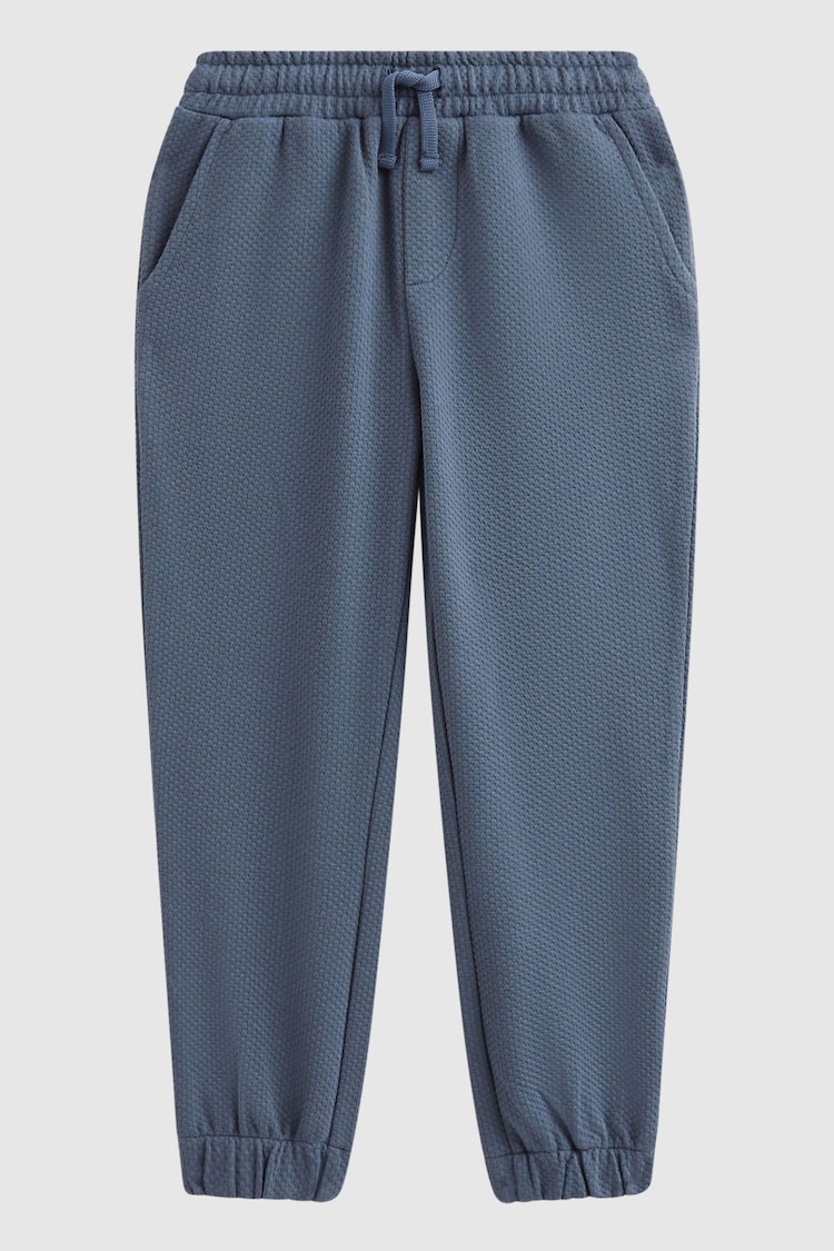 Reiss Airforce Blue Hector Junior Textured Drawstring Joggers - Image 2 of 5