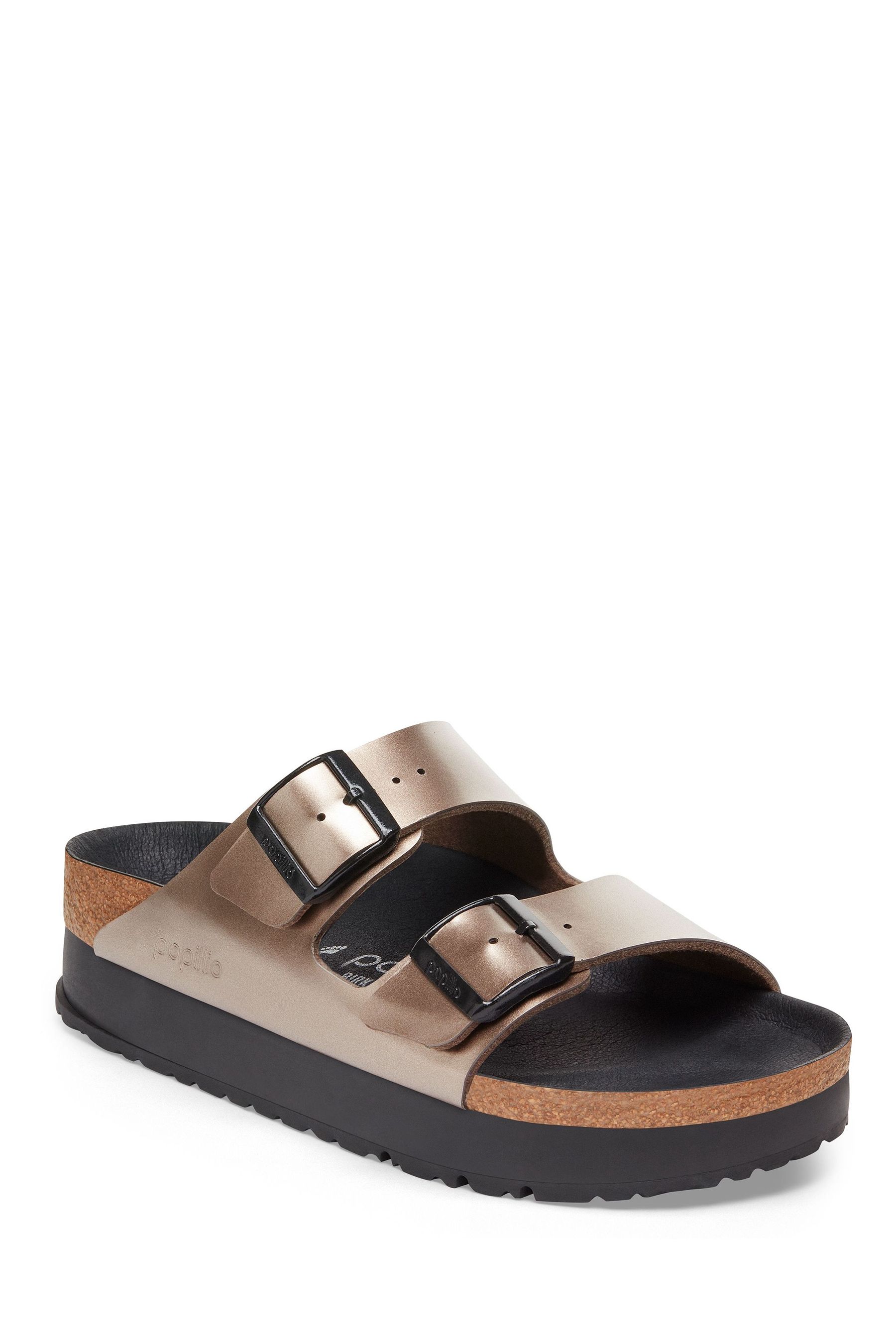 Buy Birkenstock Bronze Arizona Platform Flex Nubuck Sandals from the Next UK online shop
