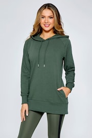 Pineapple Green Longline Logo Hoodie - Image 1 of 5