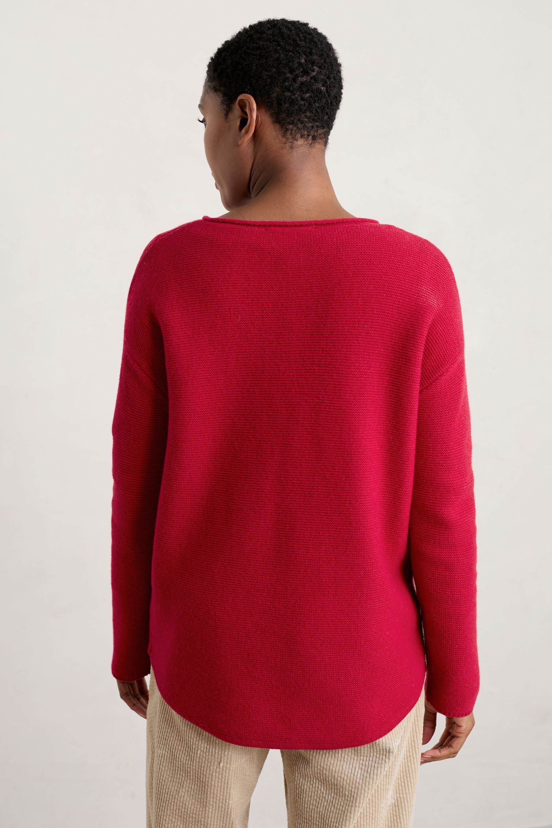 Seasalt Cornwall Red Fruity Wool Jumper