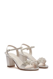 Rainbow Club Cream Regular Fit Mia Bridal Satin Wedding Sandals - Image 2 of 4