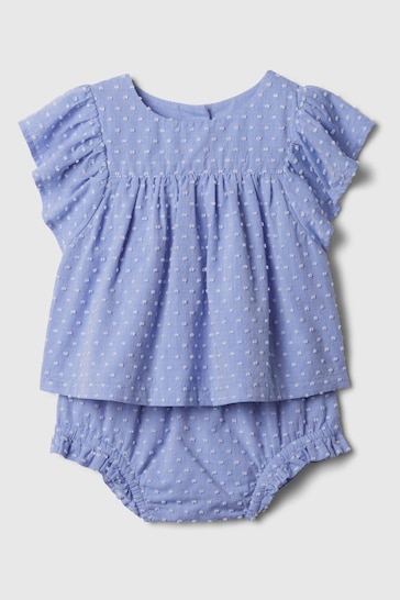 Gap Blue Ruffle Outfit Set (Newborn-24mths)