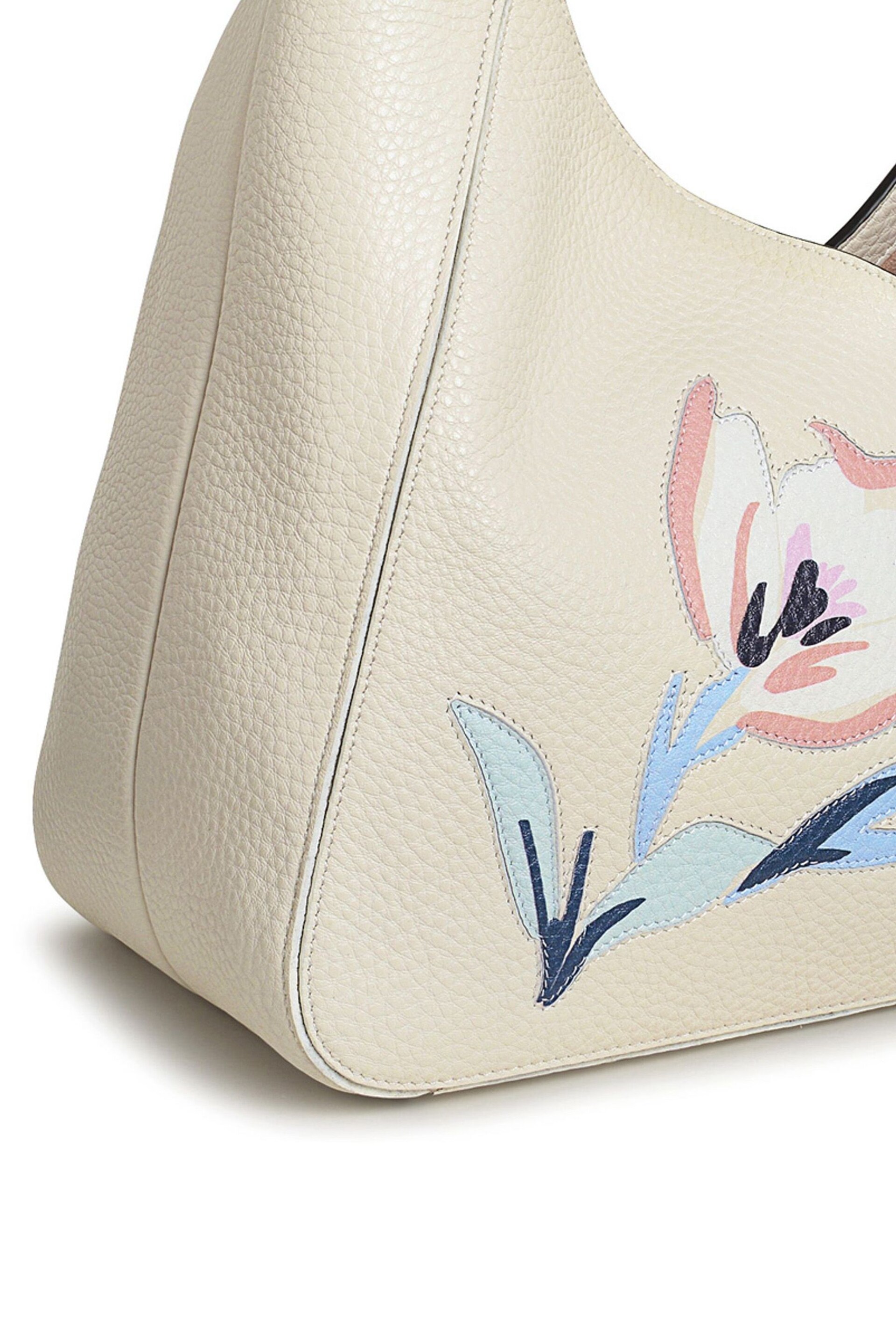 Radley London Hillgate Place Floral Large Open Top Shoulder White Bag - Image 4 of 5