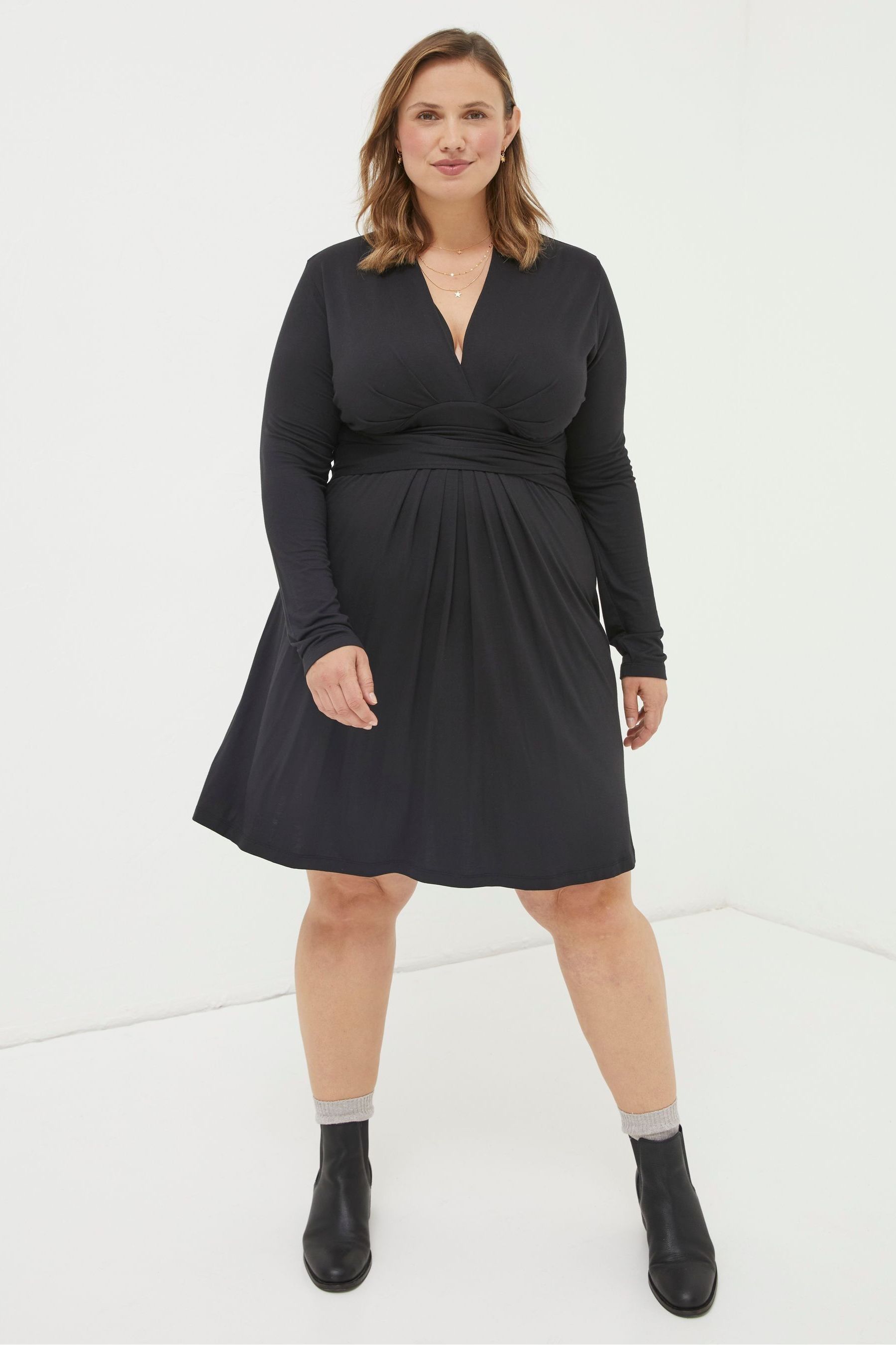 Buy FatFace Black Delphine Jersey Dress from Next Luxembourg