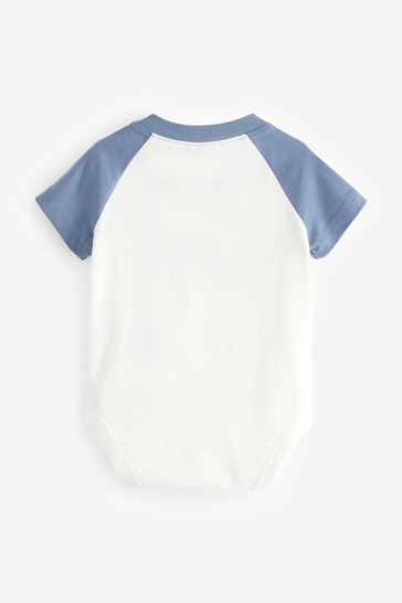 Gap Blue Organic Cotton Logo Baby Bodysuit