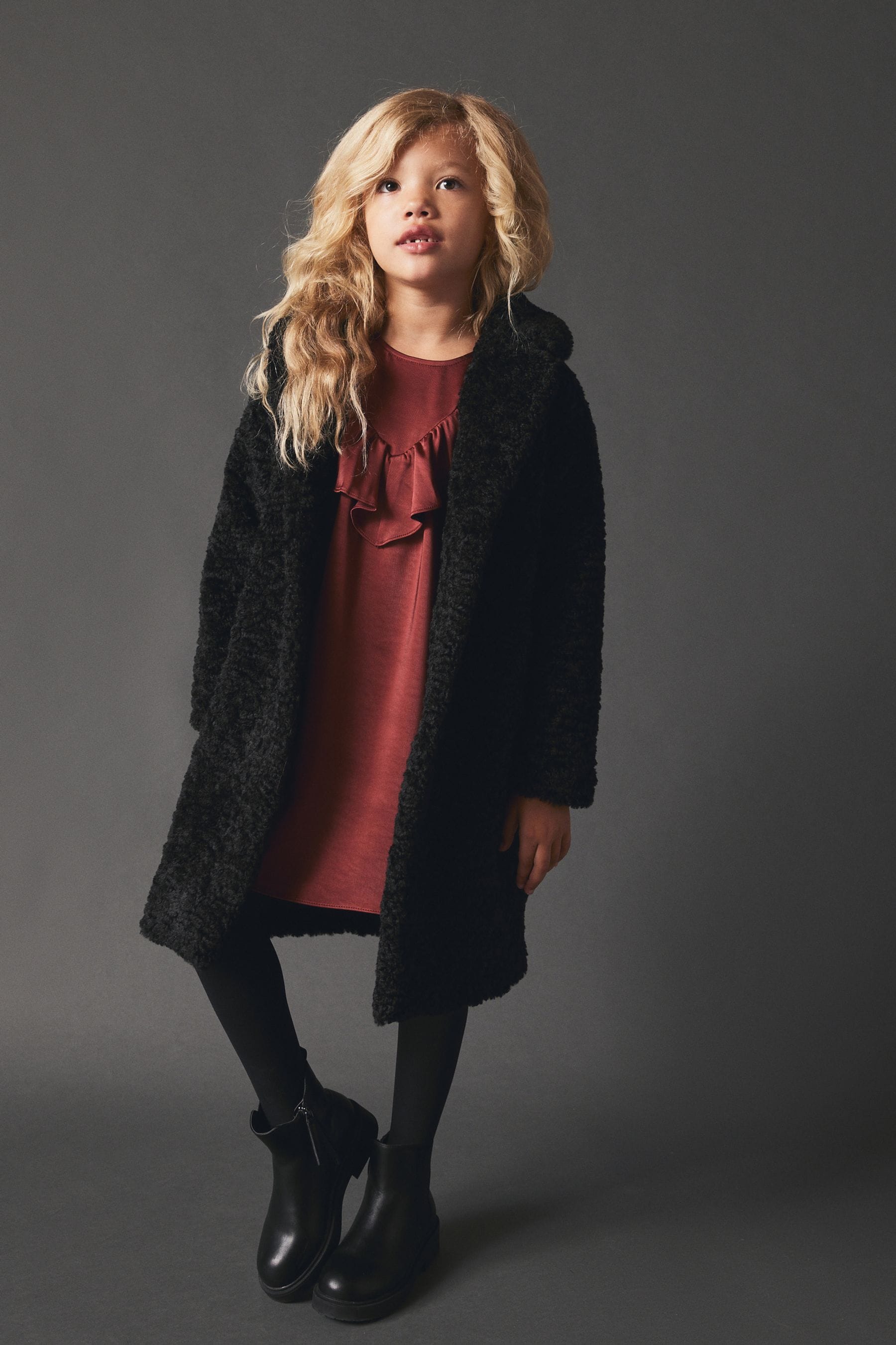 Next girls teddy coat discount