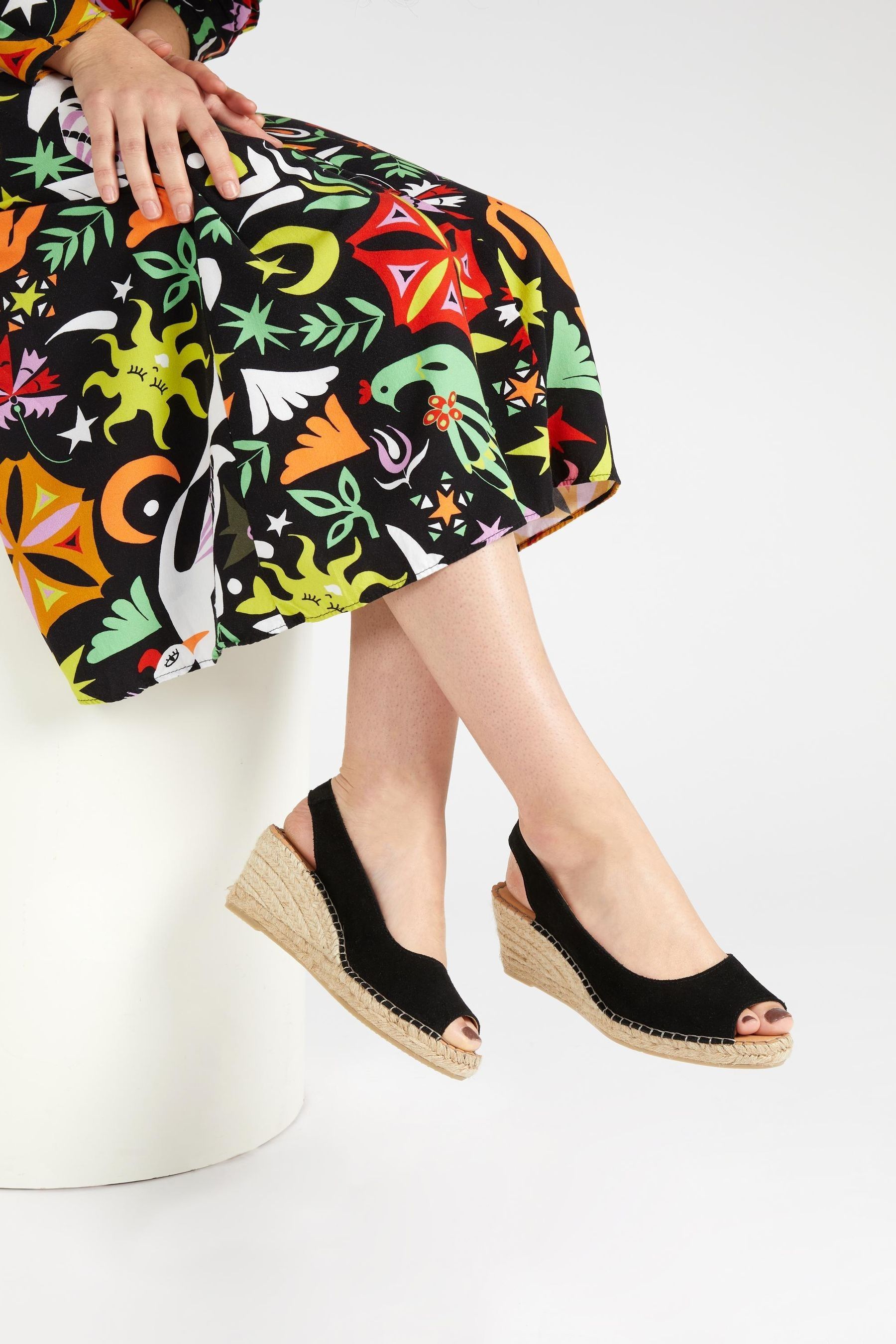 Next black wedges sales