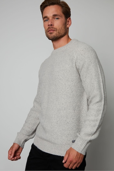 Buy Threadbare Grey Crew Neck Raglan Sleeve Knitted Jumper from the ...