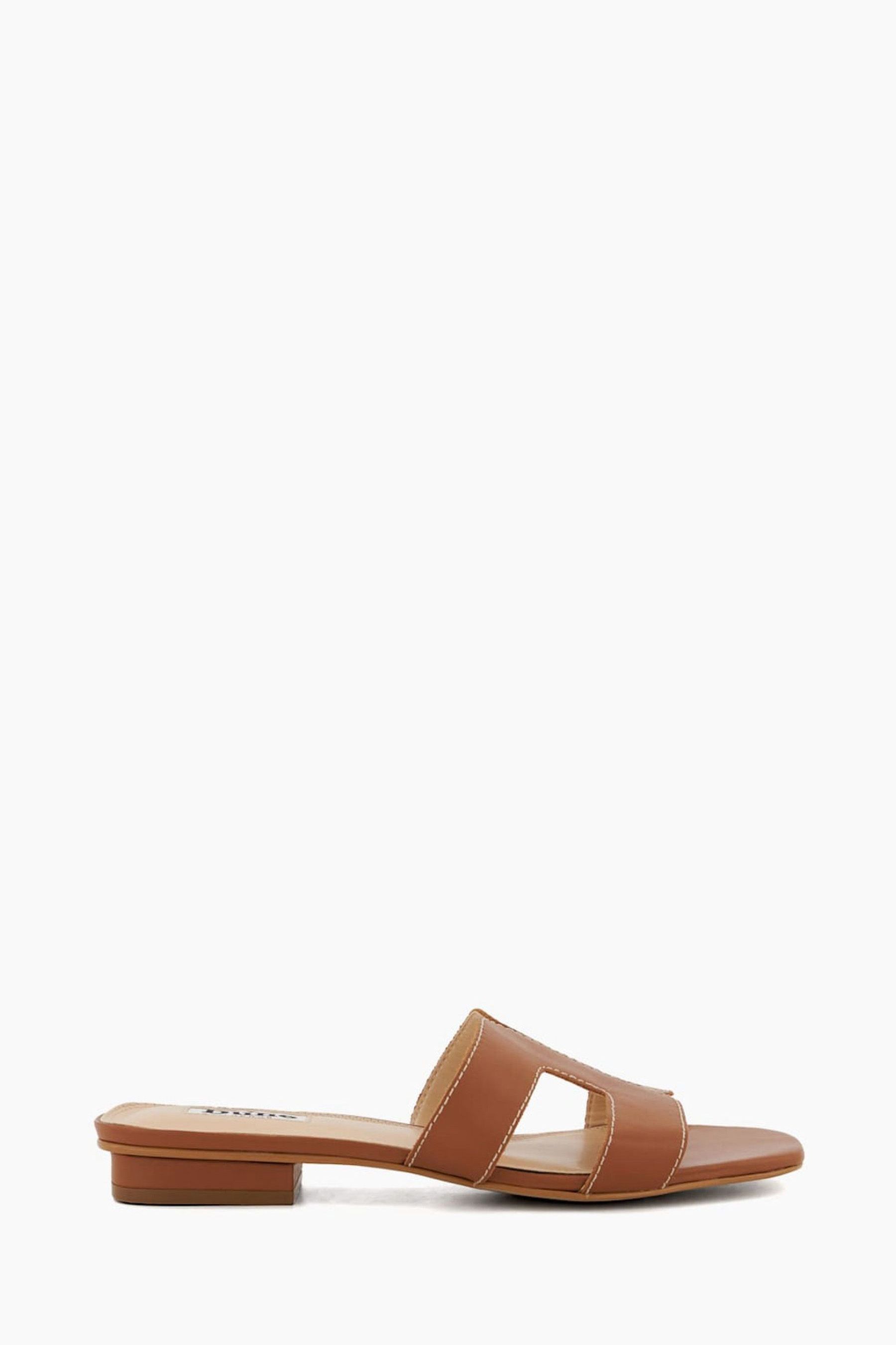 Dune tan leather sandals shop