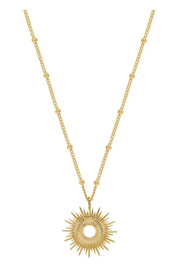 Estella Bartlett Gold Tone Full Sunburst Necklace