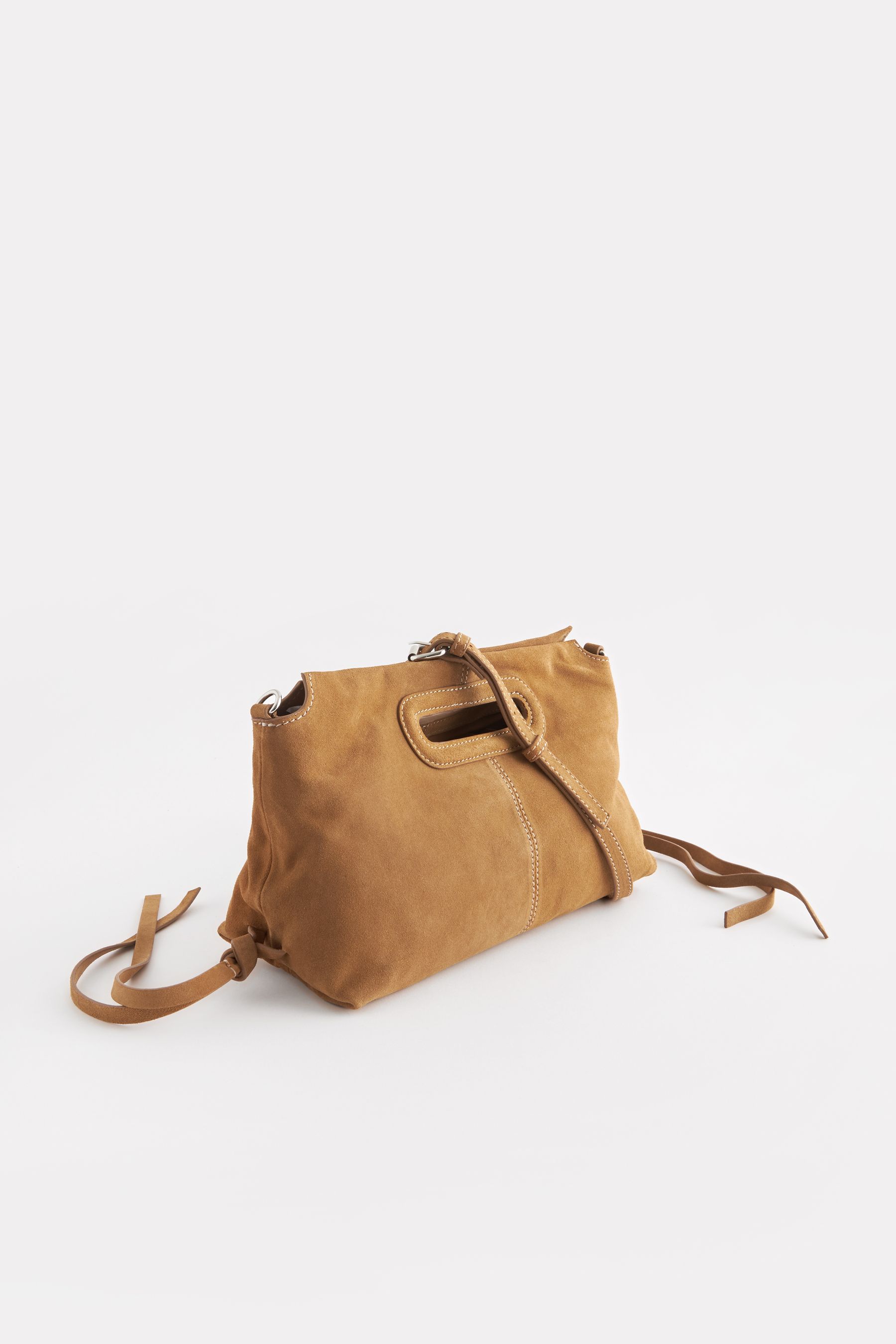 Buy Tan Brown Suede Clutch Bag from Next Luxembourg