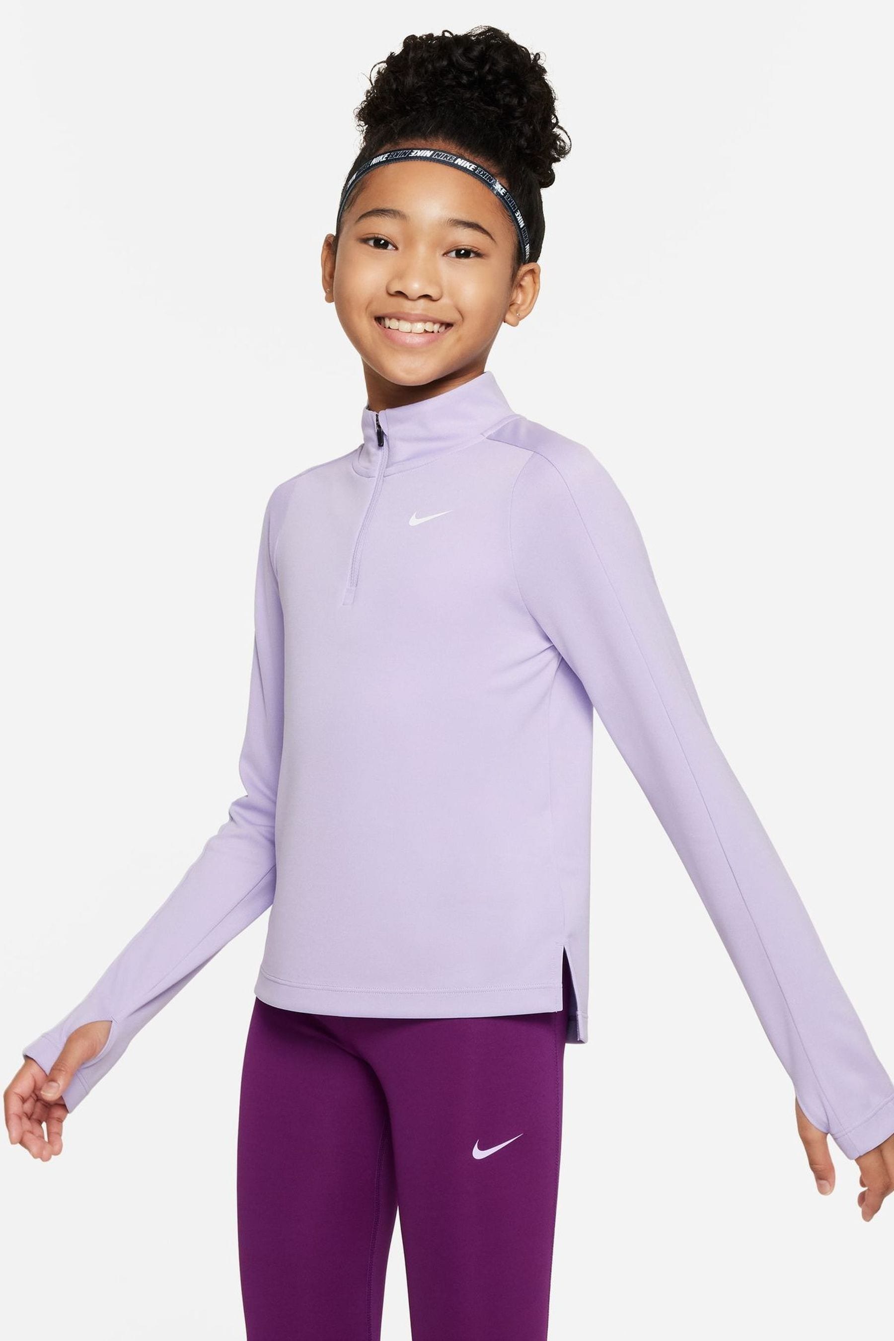 Nike women's long sleeve half zip best sale