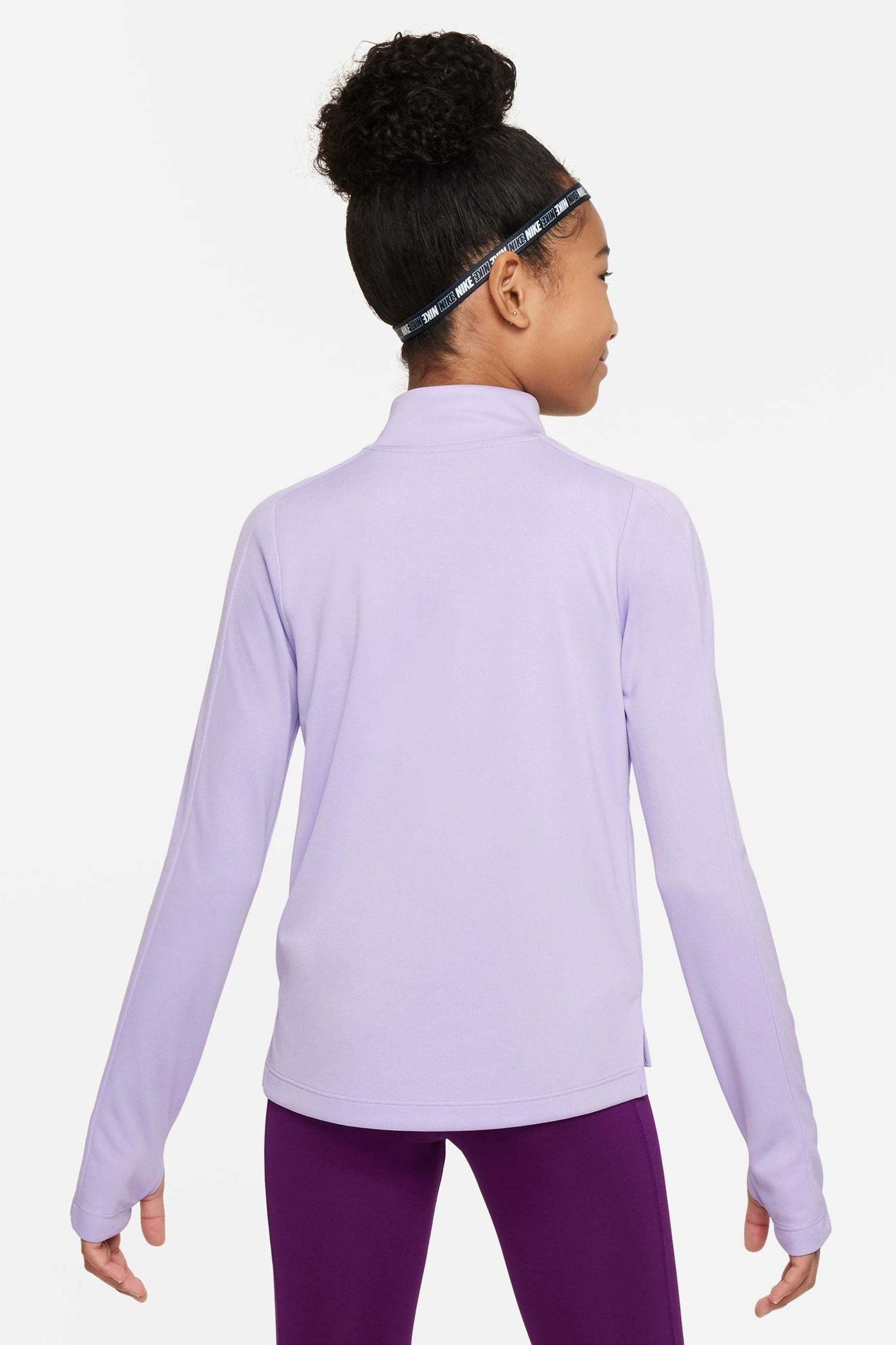 Buy Nike Purple Lilac Dri FIT Long Sleeve Half Zip Top from the Next UK online shop