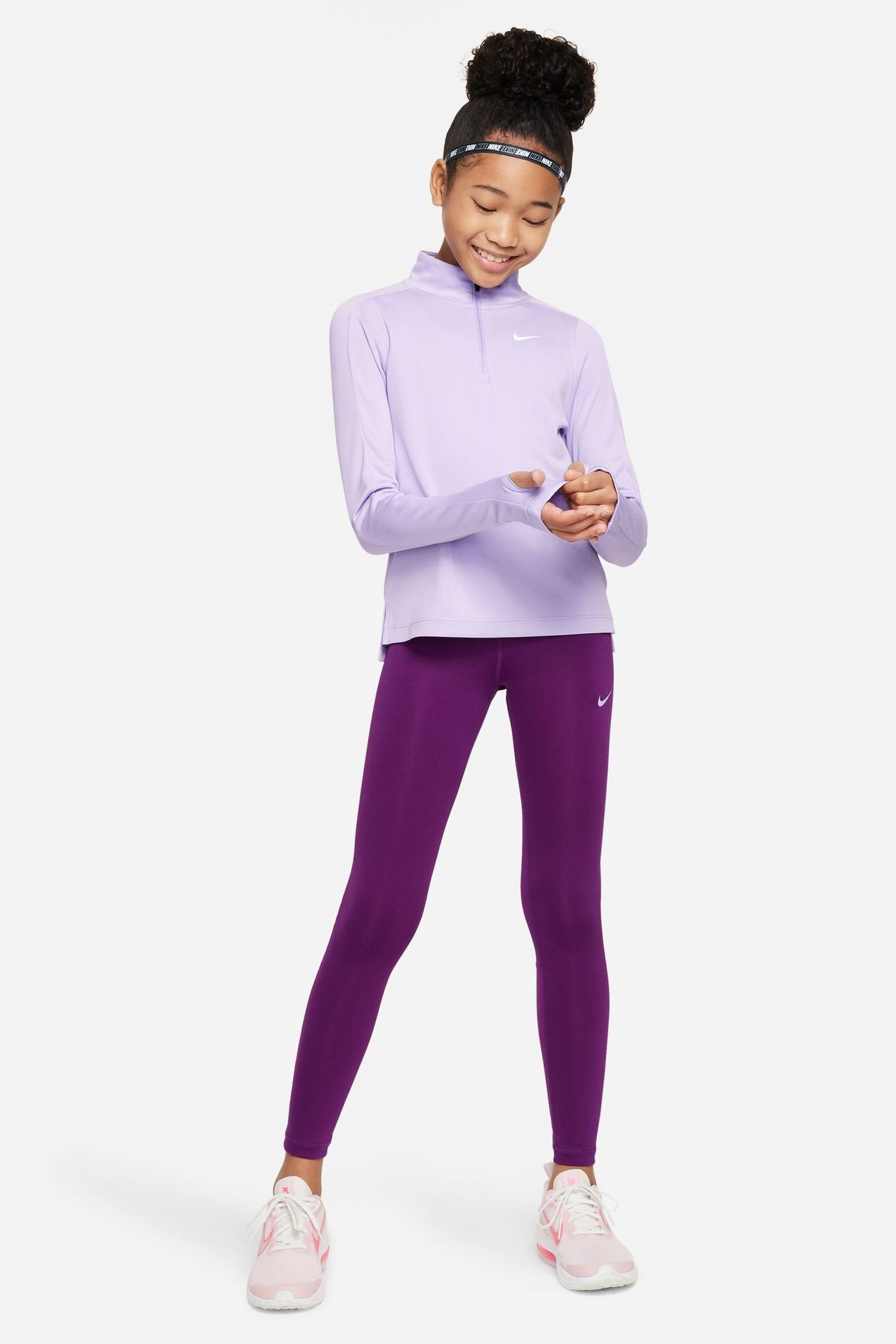 Nike lilac half zip best sale