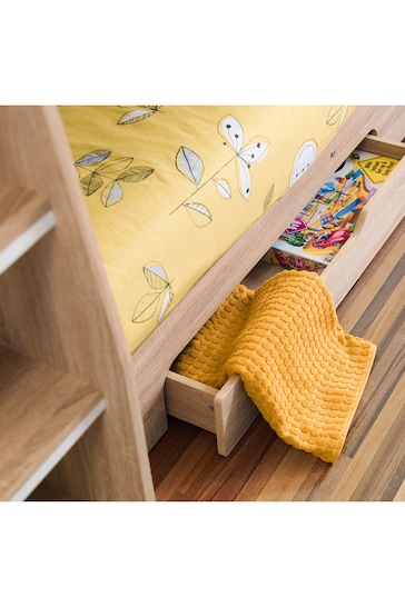 Julian Bowen Oak Kids Storage Bunk Bed