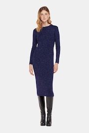 Whistles Blue Annie Sparkle Knit Dress - Image 1 of 5