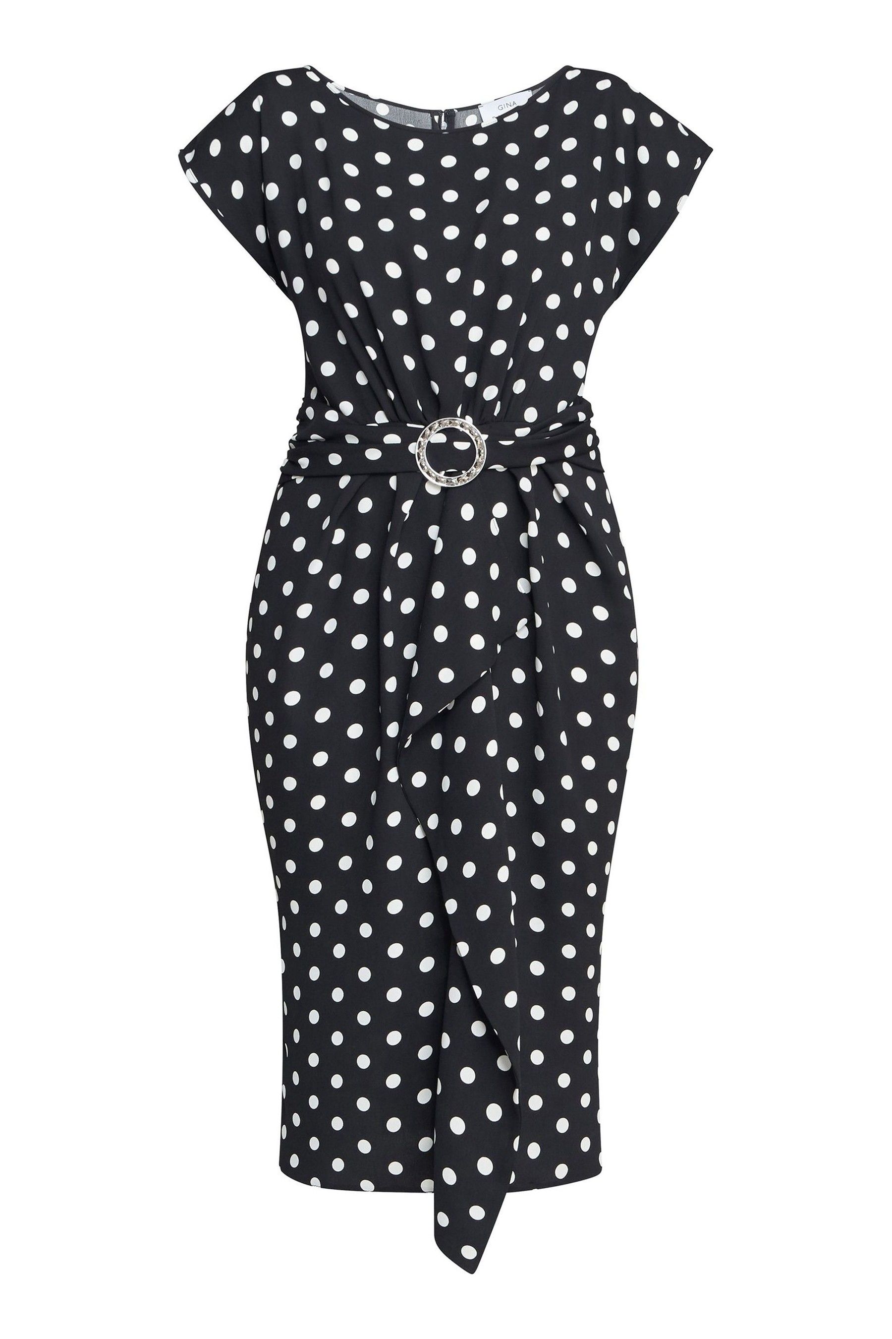 Gina bacconi polka dot dress 2025