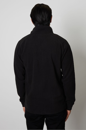 Threadbare Black Zip Up Microfleece Jacket