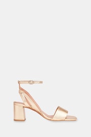 Whistles Gold Eden Block Heel Sandals - Image 1 of 3