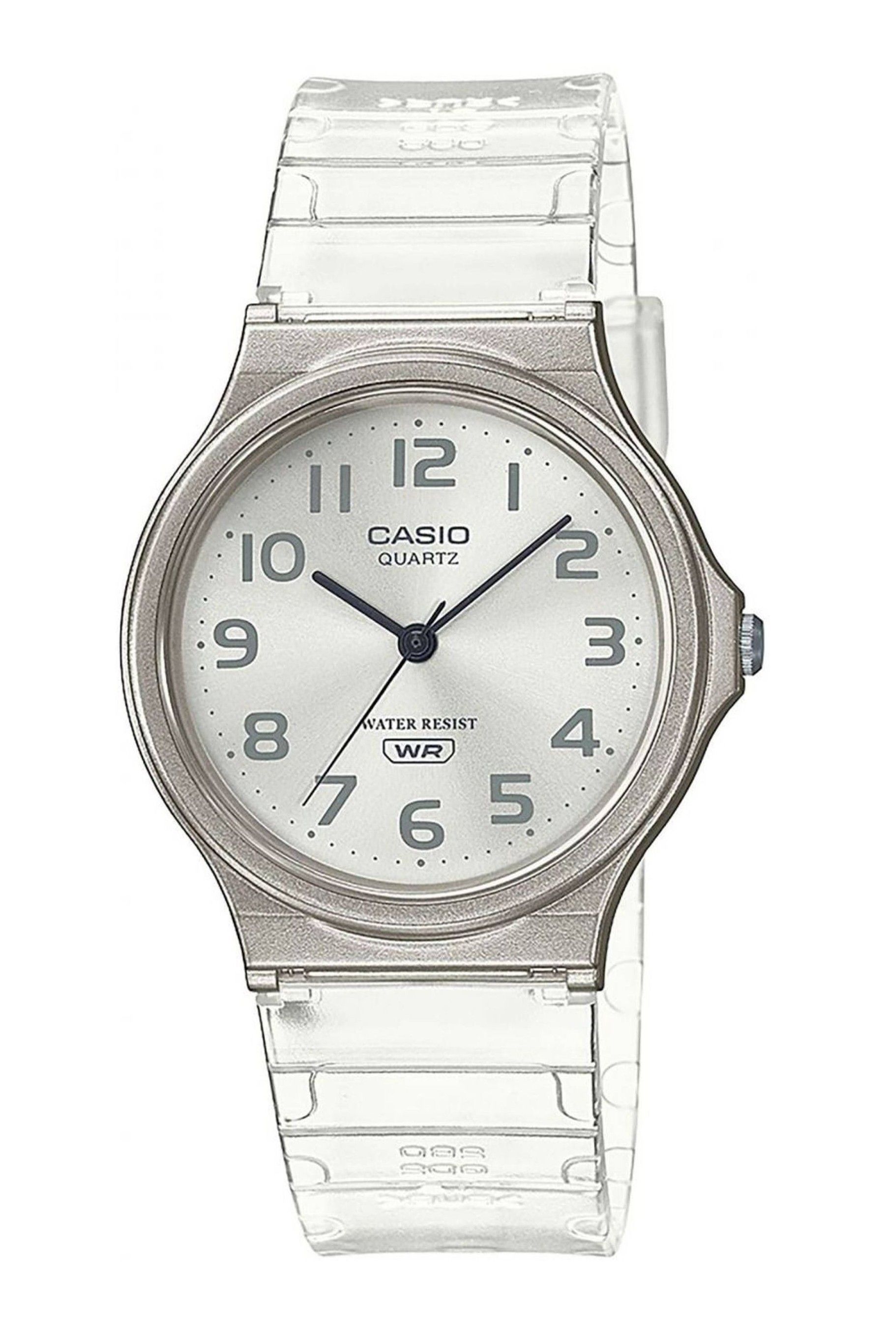 Buy Casio Collection Clear and White Plastic Resin Quartz Watch from the Next UK online shop