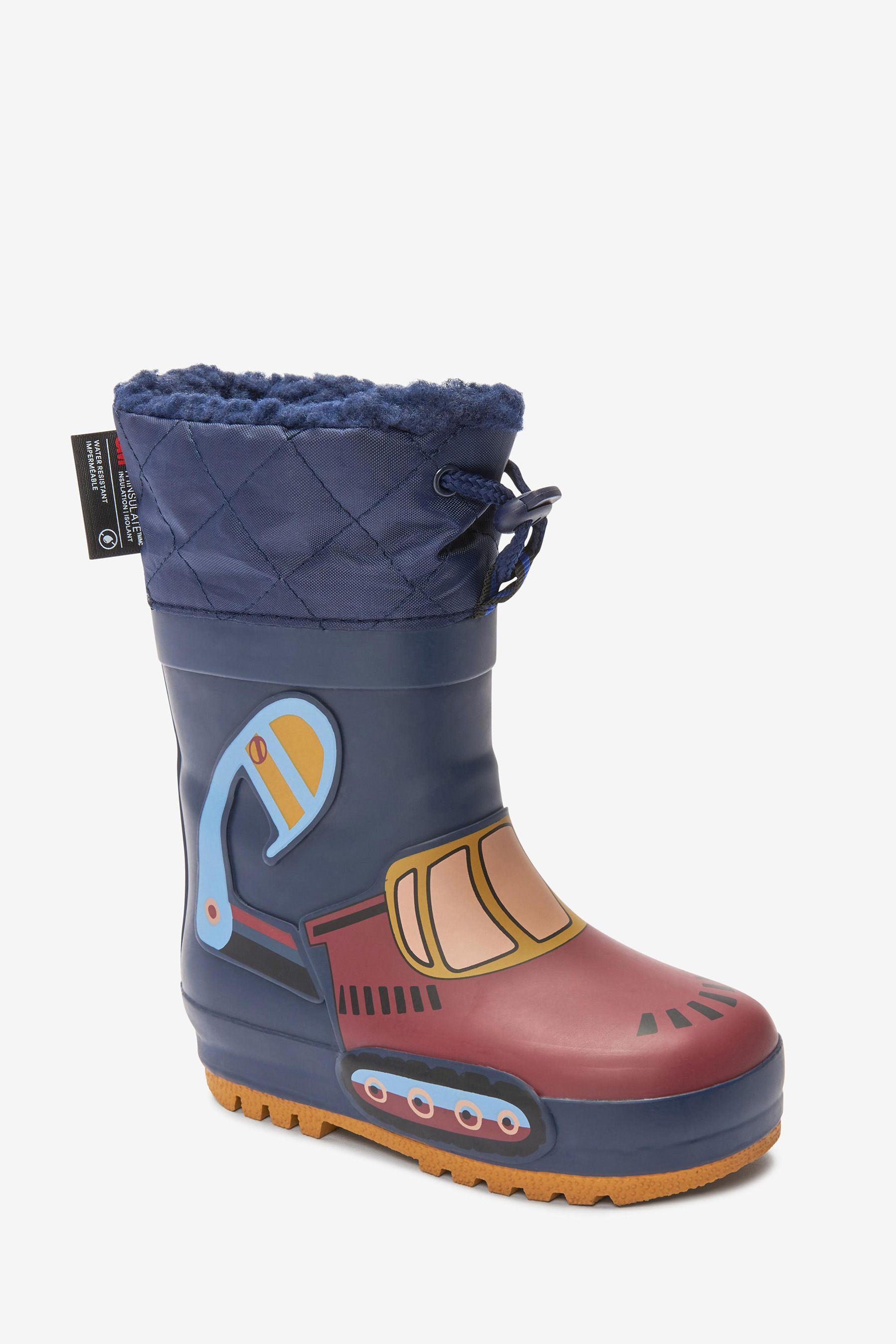 Buy Navy Digger Next Thermal Thinsulate Lined Cuff Wellies from Next Luxembourg