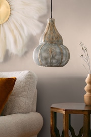 Brushed Silver Tangier Easy Fit Pendant Light Shade - Image 2 of 7