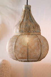Brushed Silver Tangier Easy Fit Pendant Light Shade - Image 6 of 7