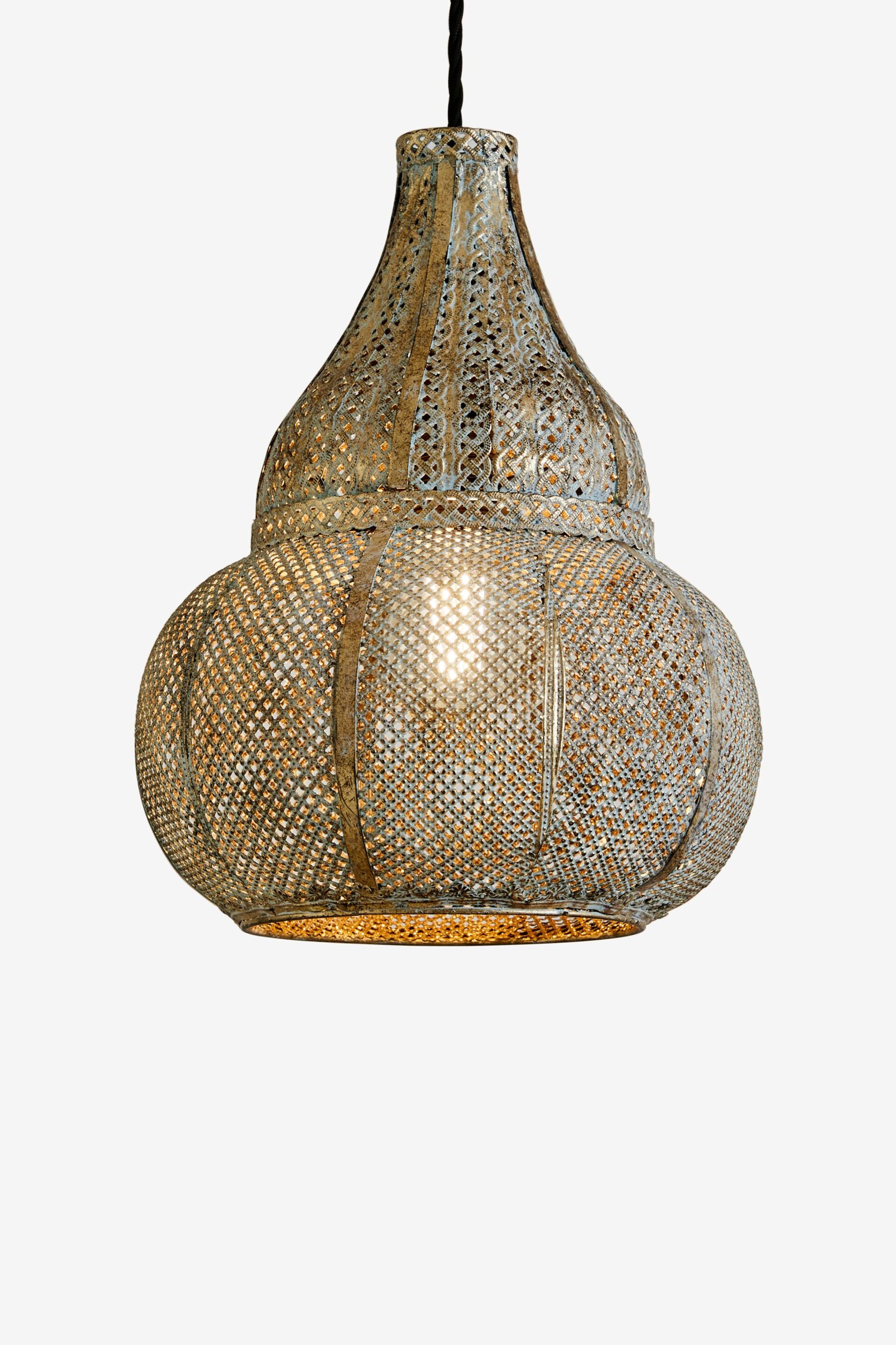 Brushed Silver Tangier Easy Fit Pendant Light Shade - Image 7 of 7