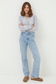 FatFace Blue Elise Wide Leg Jeans - Image 1 of 7