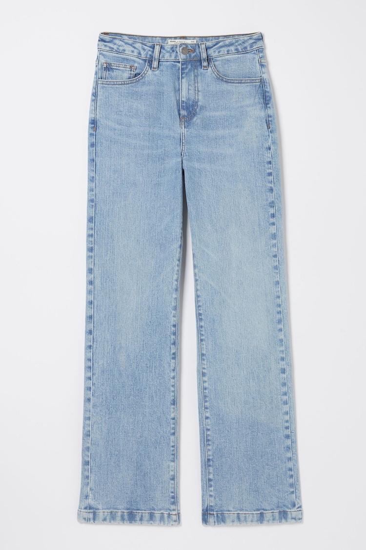 FatFace Elise Light Blue Wide Leg Jeans - Image 6 of 6