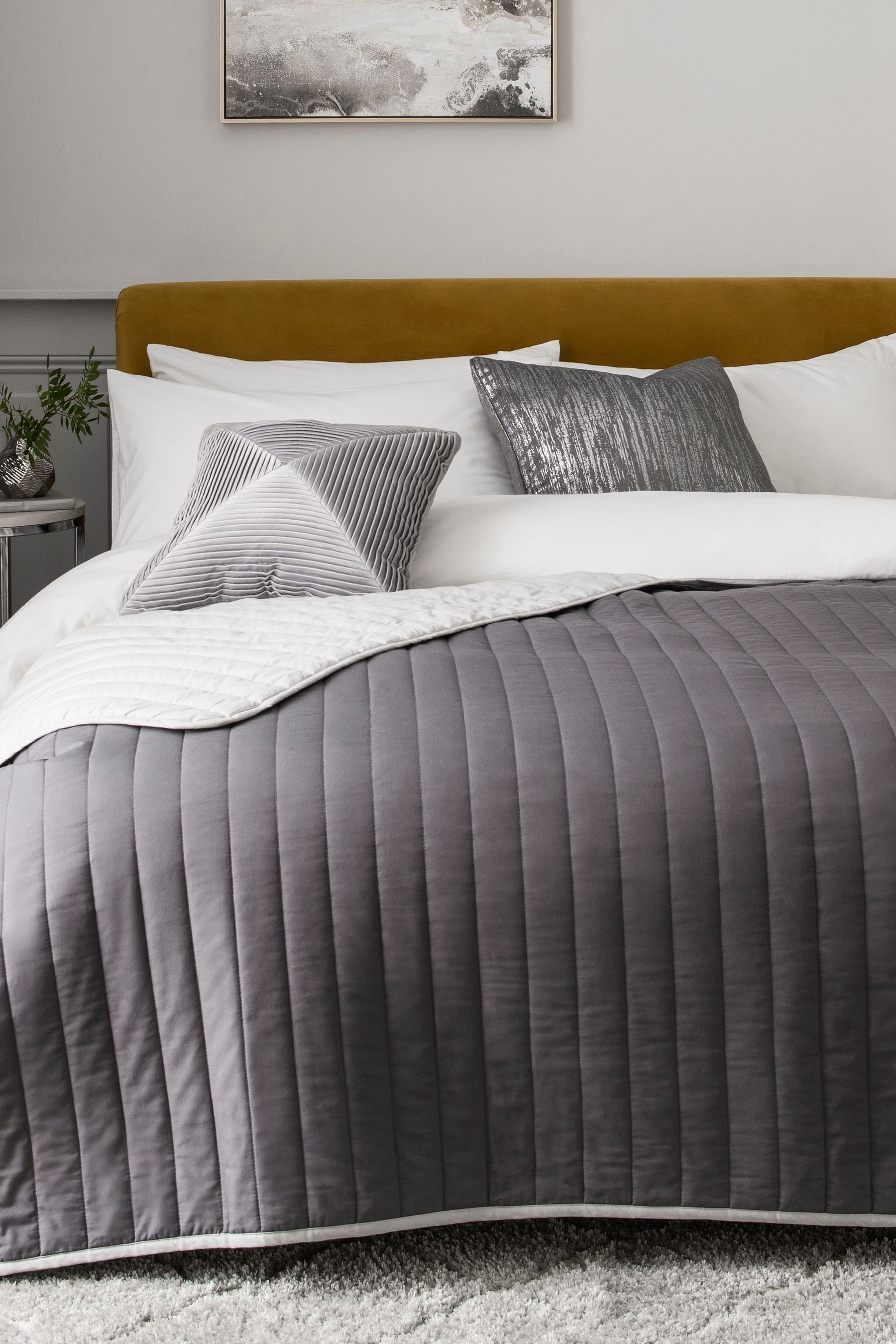 Grey king size throw discount