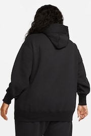 Nike Black Curve Sportswear Phoenix Fleece Oversized Pullover Hoodie - Image 2 of 6