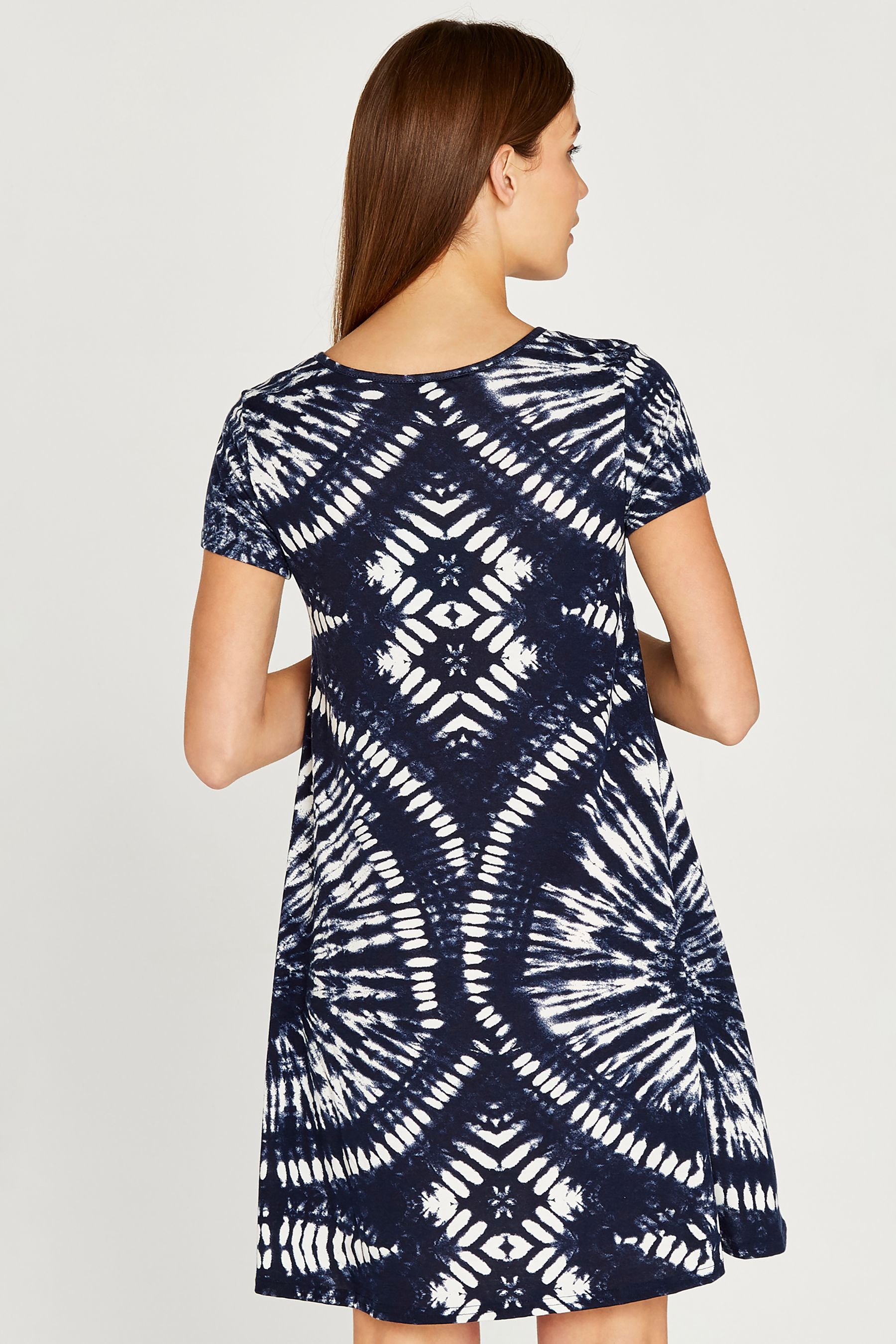 Buy Apricot Blue Tribal Tie Dye T Shirt Dress from the Next UK online shop